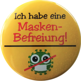 Button - ich habe eine Maskenbefreiung - Corona